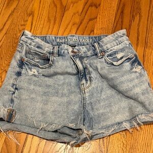 American Eagle Outfitters Faded Light Blue Denim Cutoff Shorts